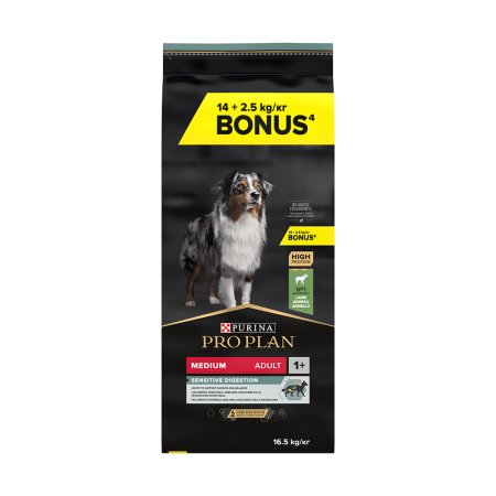 Pro Plan Medium Adult Sensitive Digestion jehněčí 14 + 2,5 kg