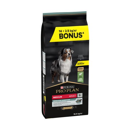 Pro Plan Medium Adult Sensitive Digestion jehněčí 14 + 2,5 kg