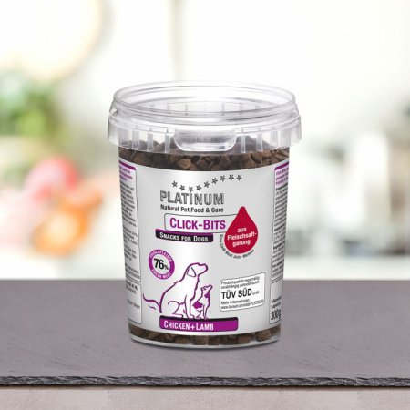 PLATINUM Natural Click-Bits Chicken & Lamb 300 g