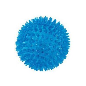 Hračka pes BALL SPIKE TPR POP 13cm s ostny tyrkys Zolux