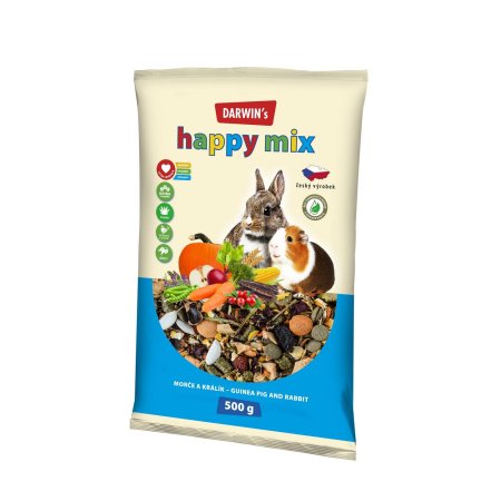 DARWINS morče, králík happy mix 500 g