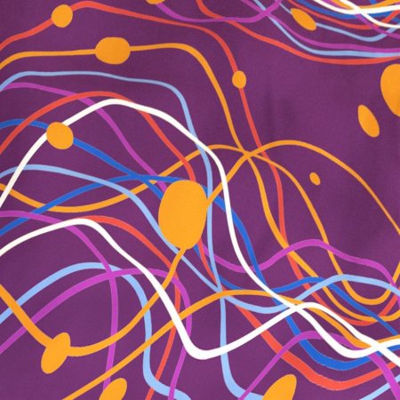 PROFIZOO Polštář standard č.2 50cm fialovo-žlutá (bav)