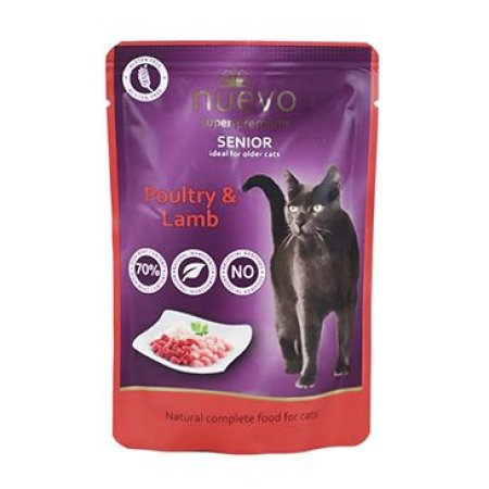 Nuevo kočka senior drůbeží a jehněčí s rýží kapsa 85g