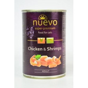 Nuevo kočka adult Kuře a krevety konz. 400g