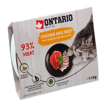 Vanička ONTARIO chicken & beef with taurine 115g