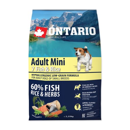 ONTARIO Adult Mini Fish & Rice 2,25 kg