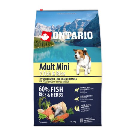 ONTARIO Adult Mini Fish & Rice 6,5 kg