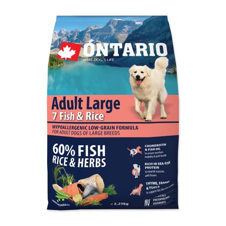 ONTARIO Adult Large Fish & Rice 2,25 kg