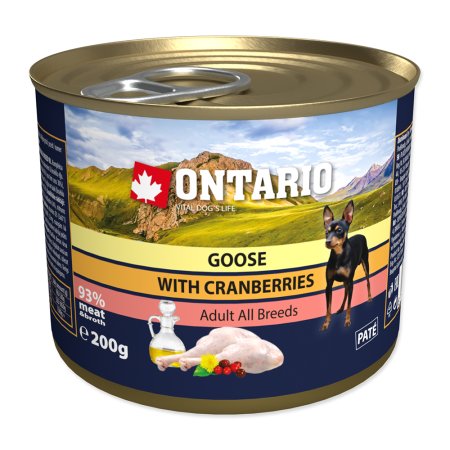 ONTARIO Konzerva mini goose, cranberries, dandelion and linseed oil 200g