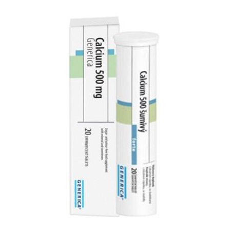 Calcium 500 šumivý forte Generica eff tbl 20