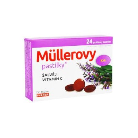 Dr.Muller Pharma Pastilky se šalvěji a vit.C 24ks