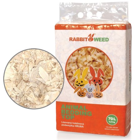 Hobliny podestýlka lis. hrubá TOP RabWeed 70l/1,5 kg