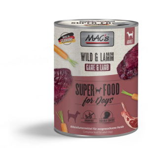MACs Dog konzerva zvěřina a jehně s těstovinami 800g