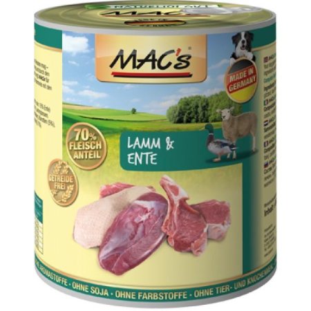 MACs Dog konzerva jehně a kachna 800g