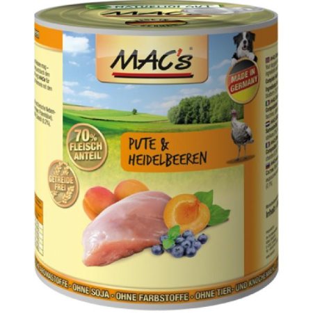 MACs Dog konzerva krůta a borůvka 800g