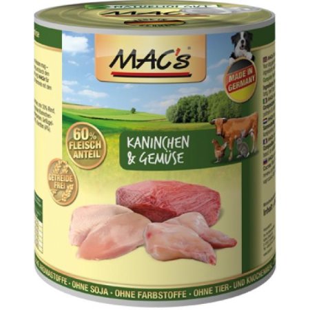 MACs Dog konzerva králík a zelenina 800g