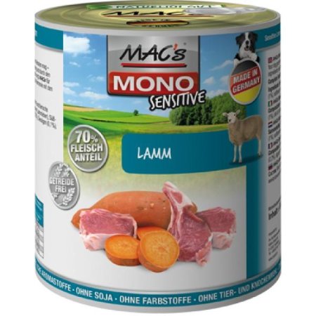 MACs Dog konzerva mono sensitive jehně 800g