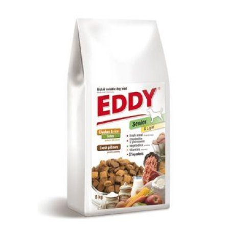 EDDY Senior&Light Breed polštářky s jehněčím 8kg