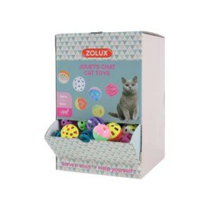 Hračka kočka Display zvonící míčky 204ks Zolux