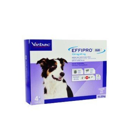 Effipro DUO Dog M (10-20kg) 134/40 mg, 4x1,34ml