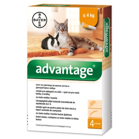 Advantage pro malé kočky a králíky 40mg 1x0,4ml