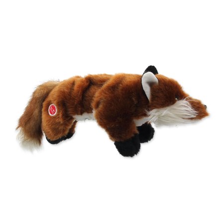 Hračka DOG FANTASY Skinneeez Plush pískací liška 45 cm