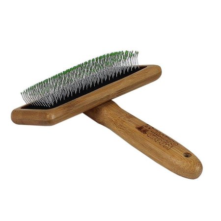 Bamboo Groom velký jemný kartáč s nerezovými hroty, Finišák