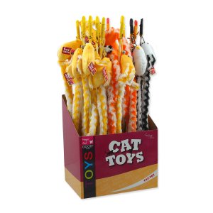 Hračka MAGIC CAT šidítko myška bavlněná s catnipem 34 cm + 45 cm