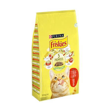 Friskies s hovězím, kuřetem a přidanou zeleninou 10 kg