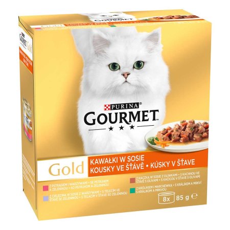 Gourmet Multipack Maso a Zelenina ve šťávě 8 x 85 g