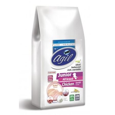 Agil Junior All Breed Pure&Health Low Grain 10kg
