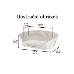 Pelech plast SIESTA DLX 12 modrý 111x80,5x33cm FP 1ks