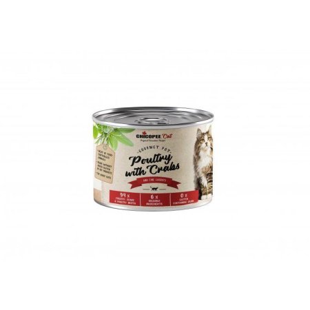 CHICOPEE ADULT GOURMET drůbeží, krabí kon. pro kočky 195 g