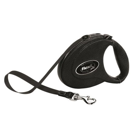 Vodítko Flexi Leather M pásek 5m/25kg černá