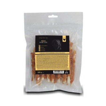 Fitmin For Life dog treat chicken with rawhide stick 200g