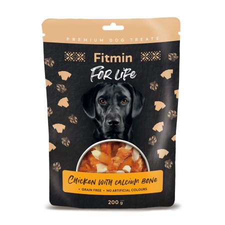 Fitmin For Life dog treat chicken with calcium bone 200g