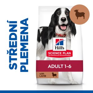 Hill’s Science Plan granule pro střední dospělé psy s jehněčím a rýží 2.5 kg