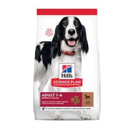Hill’s Science Plan granule pro střední dospělé psy s jehněčím a rýží 2.5 kg