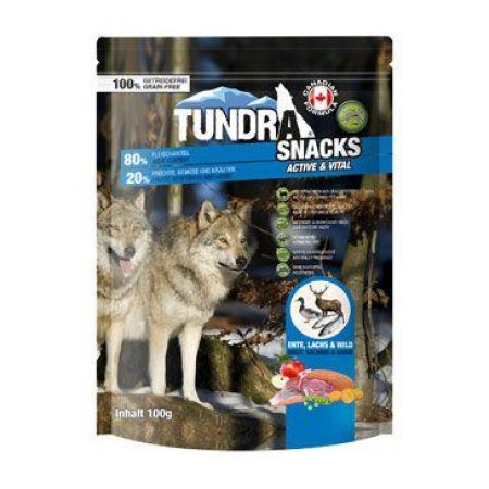 TUNDRA dog snack Duck, Salmon, Game Active&Vital 100g