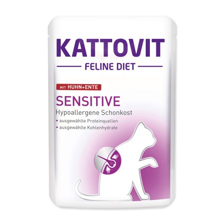 Kapsička KATTOVIT Sensitive kuře + kachna 85 g