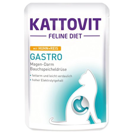 Kapsička KATTOVIT Gastro kuře + rýže 85g