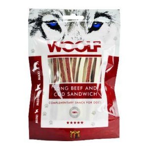 WOOLF pochoutka soft beef and cod sandwich long 100g