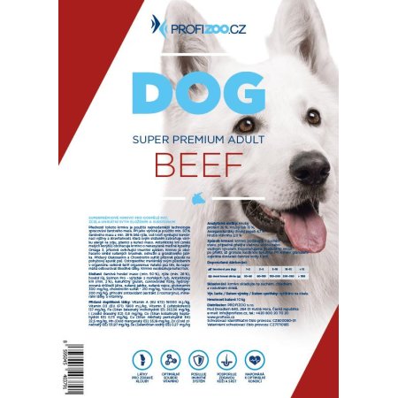 ECO PACK PROFIZOO Dog Super Premium Adult 50% Fresh Meat Beef 2 x 10 kg
