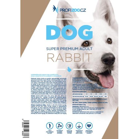 ECO PACK PROFIZOO Dog Super Premium Adult 50% Fresh Meat Rabbit 2 x 10 kg