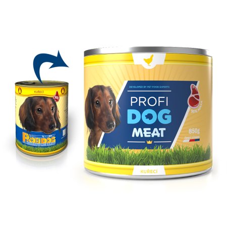 PROFIDOG konzerva kuřecí 850g 5 + 1 ZDARMA
