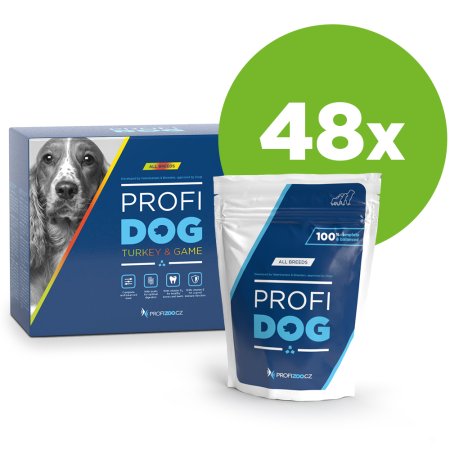 PROFIDOG kapsička filety krůtí a zvěřinové ve šťávě 48x85g