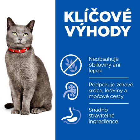 Hill’s Science Plan No Grain granule pro starší kočky s kuřecím 1.5 kg